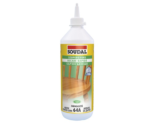 Adeziv SOUDAL 64A pentru lemn rezistent la apă clasa D2 cu uscare rapidă 250 ml