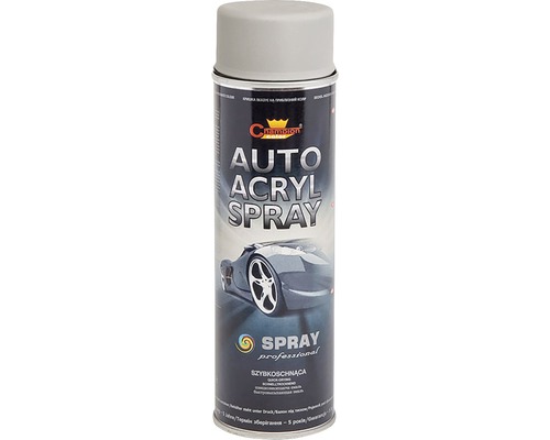 Lac acrilic spray Champion AutoAcryl gri 500 ml Spray vopsea auto cu rășină acrilică