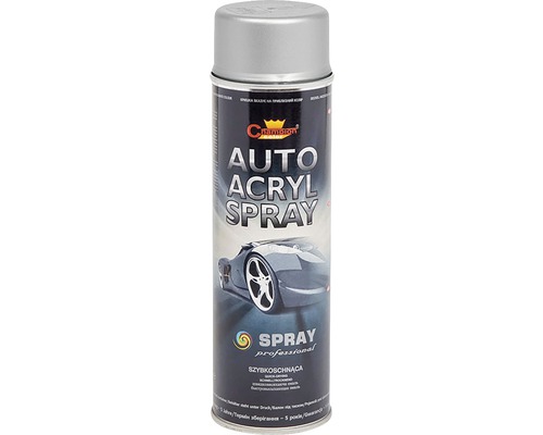 Lac acrilic spray Champion AutoAcryl argintiu 500 ml Spray vopsea auto