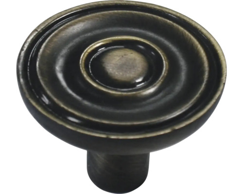 Buton pentru mobilă Ø30mm, metal zamac brunat