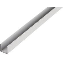 Profil aluminiu tip U Alberts 20x10x20x1,5 mm, lungime 1m, argintiu-thumb-0