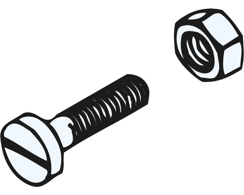 Șurub cu crestătură și piuliță