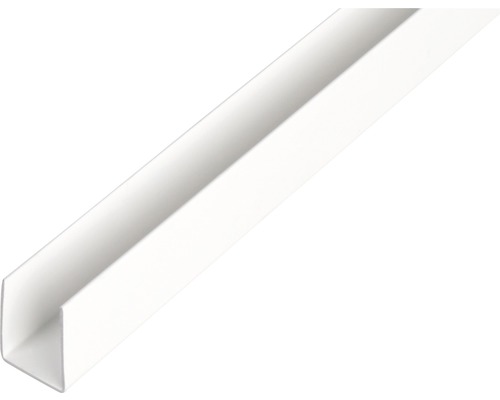 Profil aluminiu tip U Alberts 21x10x21x1 mm, lungime 2,6m, alb, eloxat-0