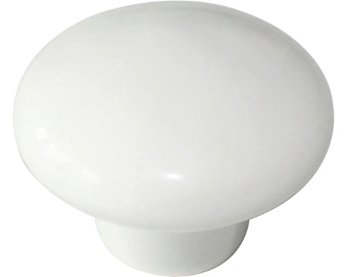 Buton pentru mobilă Ø32mm, porțelan alb