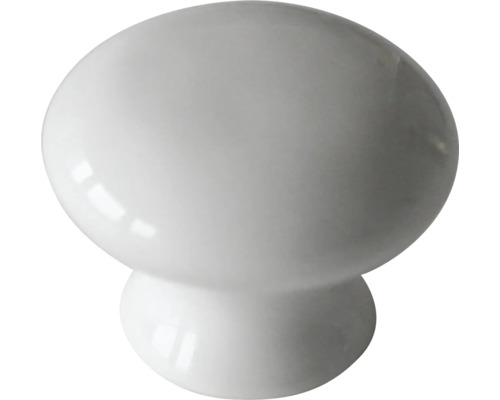 Buton pentru mobilă Ø38mm, porțelan alb