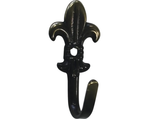 Cuier decorativ 20x42x19mm, metal alamă brumat