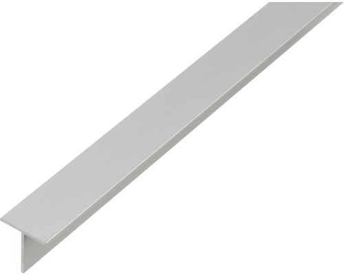 Profil aluminiu tip T Alberts 15x15x1,5 mm, lungime 1m, argintiu