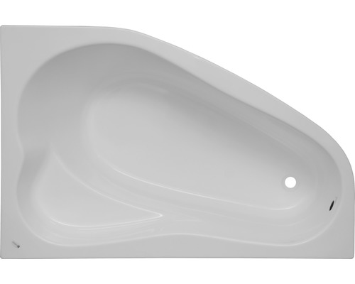 Cadă de baie asimetrică pe colţ Belform Mistika 100x150x44 cm colț stânga acril alb 27CB0022