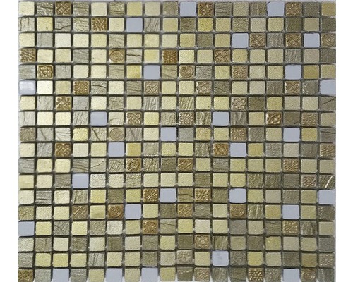 Mozaic sticlă MPX 1513 mix galben 30x30 cm