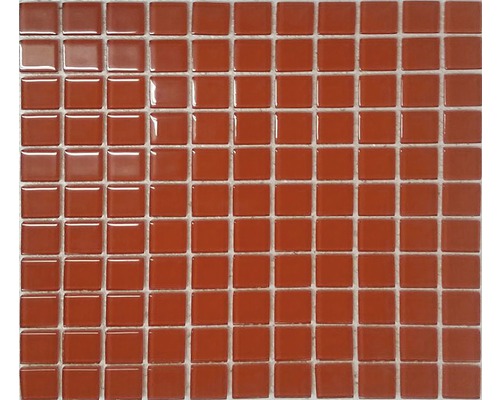 Mozaic piscină sticlă S17 roșu 30x30 cm