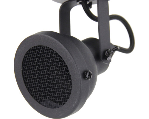 Spot negru de tavan cu grilaj