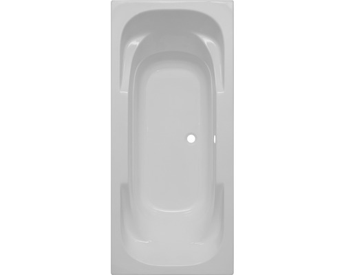 Cadă de baie dreptunghiulară din acril sanitar, vedere de sus