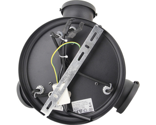 Plafonieră din metal cu suport de montaj