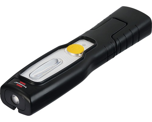 Lanternă de mână neagră Brennenstuhl cu buton galben