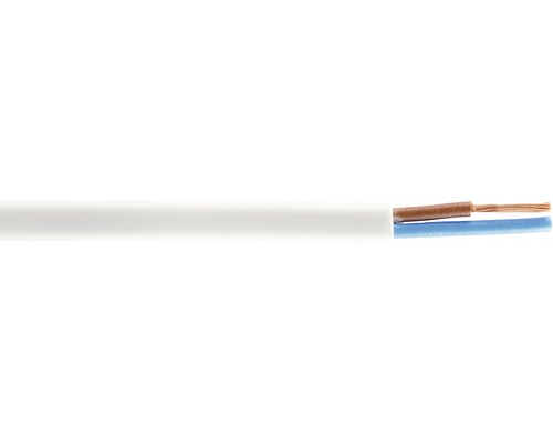 Cablu MYYUp (H03VVH2-F) 2x0,75 mm² alb, inel 100m Cablu bifilar cu două fire