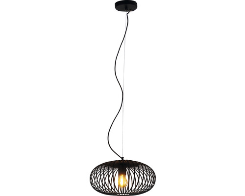 Lampa suspendată cu abajur metalic tip cușcă