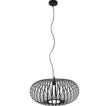 Lumină suspendată neagră cu design modern, deschis