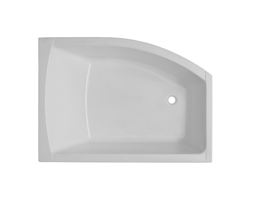 Cadă de baie asimetrică pe colţ Belform Magnus 115x160x67 cm colț stânga acril alb 27SE0007