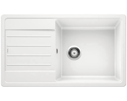 Chiuveta bucătărie silgranit o cuvă Blanco LEGRA XL 6 S cu picurător, reversibilă, încastrabilă, alb Chiuvetă de bucătărie cu picurător