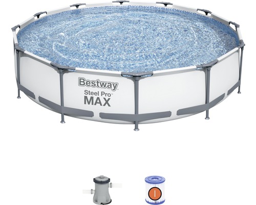 Piscina cu cadru Bestway Steel Pro Max cu pompă de filtrare și cartuș filtrant