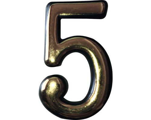 Număr casă „5” pentru poartă/ușă, material PVC