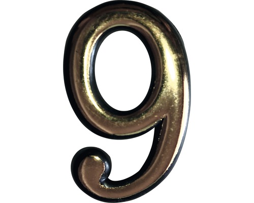 Număr casă „9” pentru poartă/ușă, material PVC