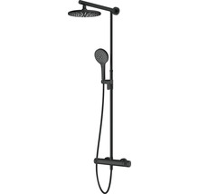 Sistem de duș cu termostat AVITAL Topino, duș fix Ø22,5 cm, pară duș 3 funcții, furtun duș 1,5m, negru-thumb-0 Sistem de duș cu termostat AVITAL Topino, duș fix Ø22,5 cm, pară duș 3 funcții, furtun duș 1,5m, negru-thumb-0