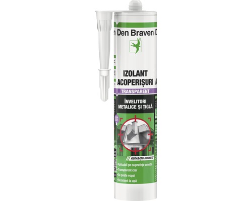 Izolant Bostik Den Braven pentru acoperiș 300 ml transparent pe bază de cauciuc sintetic