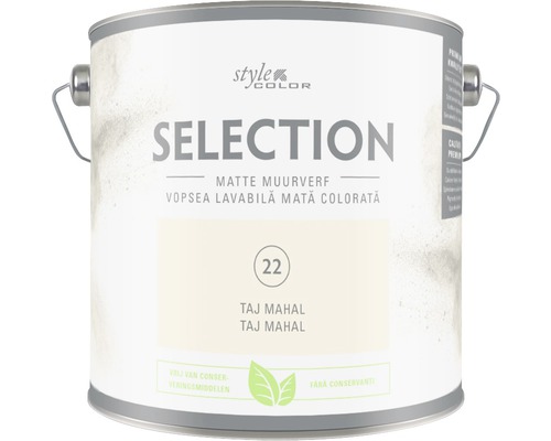 Vopsea mată premium fără conservanți StyleColor SELECTION nuanța 22 Taj Mahal 2,5 l-0