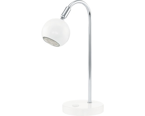 Lampă de birou Sancho1 GU10 1x3W, bec LED inclus, crom/alb