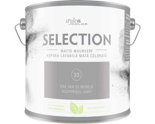 Vopsea mată premium fără conservanți StyleColor SELECTION nuanța 33 Acoperișul lumii 2,5 l