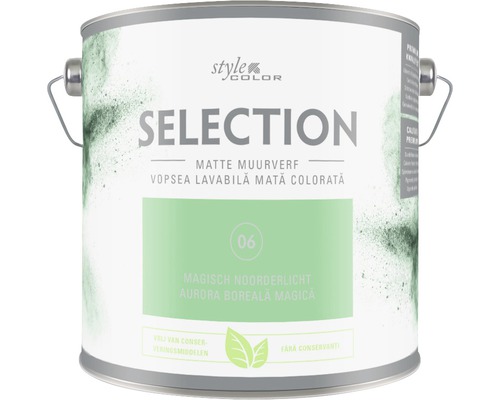 Vopsea mată premium fără conservanți StyleColor SELECTION nuanța 06 Aurora Boreală magică 2,5 l-0