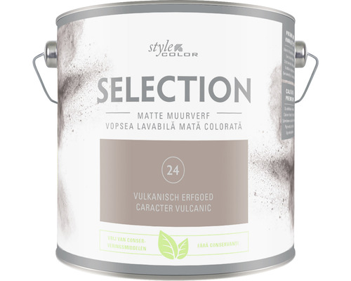 Vopsea mată premium fără conservanți StyleColor SELECTION nuanța 24 Caracter vulcanic 2,5 l