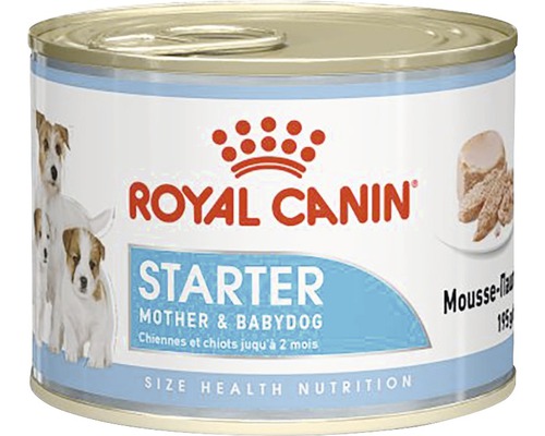 Hrană umedă pentru câini, ROYAL CANIN CHN Starter Mousse, 195 g Conserva Royal Canin Starter hrană pentru cățele și căței