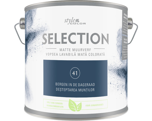 Vopsea mată premium fără conservanți StyleColor SELECTION nuanța 41 Deșteptarea munților 2,5 l