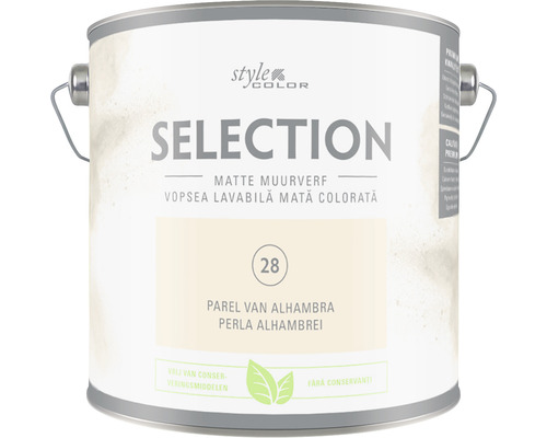 Vopsea mată premium fără conservanți StyleColor SELECTION nuanța 28 Perla Alhambrei 2,5 l