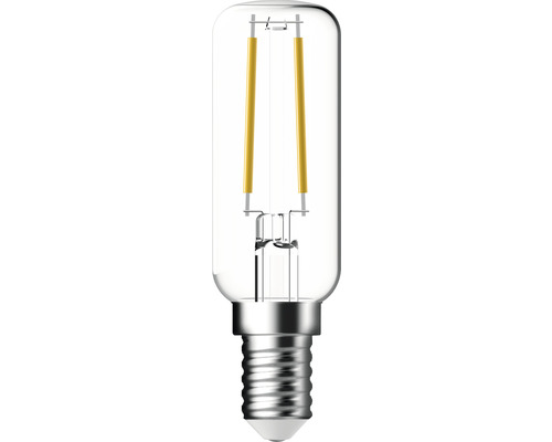 Bec LED pentru hotă Flair E14 2,1W 250 lumeni, glob clar, lumină caldă Bec LED E14 în formă tubulară