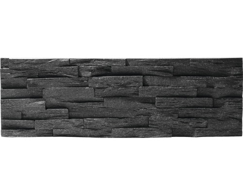 Panou decorativ Ultralight Benevento negru 18,7x57,4 cm Placare perete aspect piatră