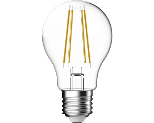 Bec LED cu senzor crepuscular Flair E27 5W 806 lumeni, glob clar A60, lumină caldă Bec LED transparent cu soclu E27