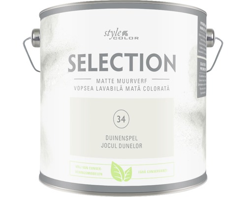 Vopsea mată premium fără conservanți StyleColor SELECTION nuanța 34 Jocul dunelor 2,5 l-0