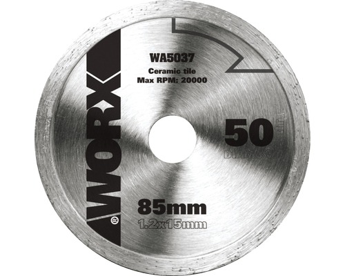 Disc debitare Worx Versacut Ø85x1,2x15 mm diamantat, pentru fierăstraie circulare mini