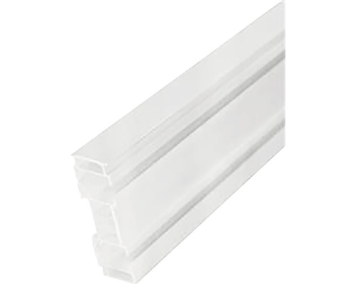 Șină perdea plastic 2 canale, albă, 300 cm
