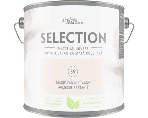 Vopsea mată premium fără conservanți StyleColor SELECTION nuanța 39 Farmecul Bretaniei 2,5 l