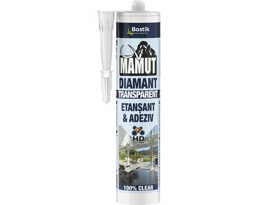 Etanșant Bostik Mamut Diamant 290 ml transparent Cartuș de etanșant și adeziv transparent Bostik Mamut Diamant