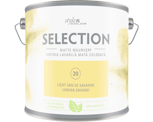 Vopsea mată premium fără conservanți StyleColor SELECTION nuanța 20 Lumina Savanei 2,5 l