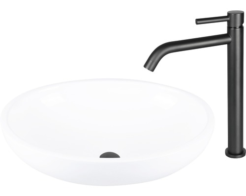 Lavoar ceramic cu robinet pentru baie