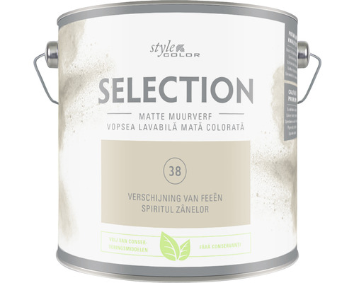 Vopsea mată premium fără conservanți StyleColor SELECTION nuanța 38 Spiritul zânelor 2,5 l