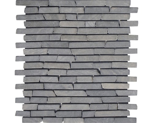 Mozaic marmură Slim Brick gri mat 30x30 cm Placă mozaic din piatră naturală pentru designul pereților și podelelor