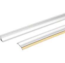 Plintă antistrop REHAU PVC pentru protecție blat bucătărie 3000x14x14 mm aluminiu-thumb-0