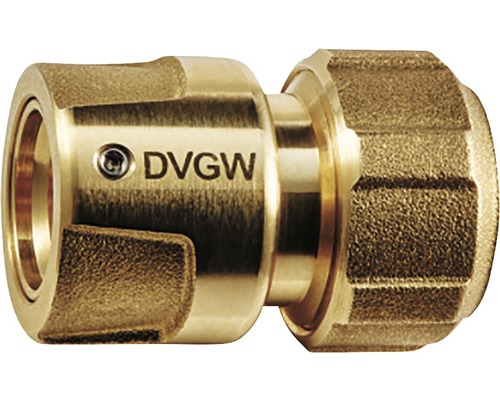 Racord filetat din alamă cu marcaj de testare DVGW